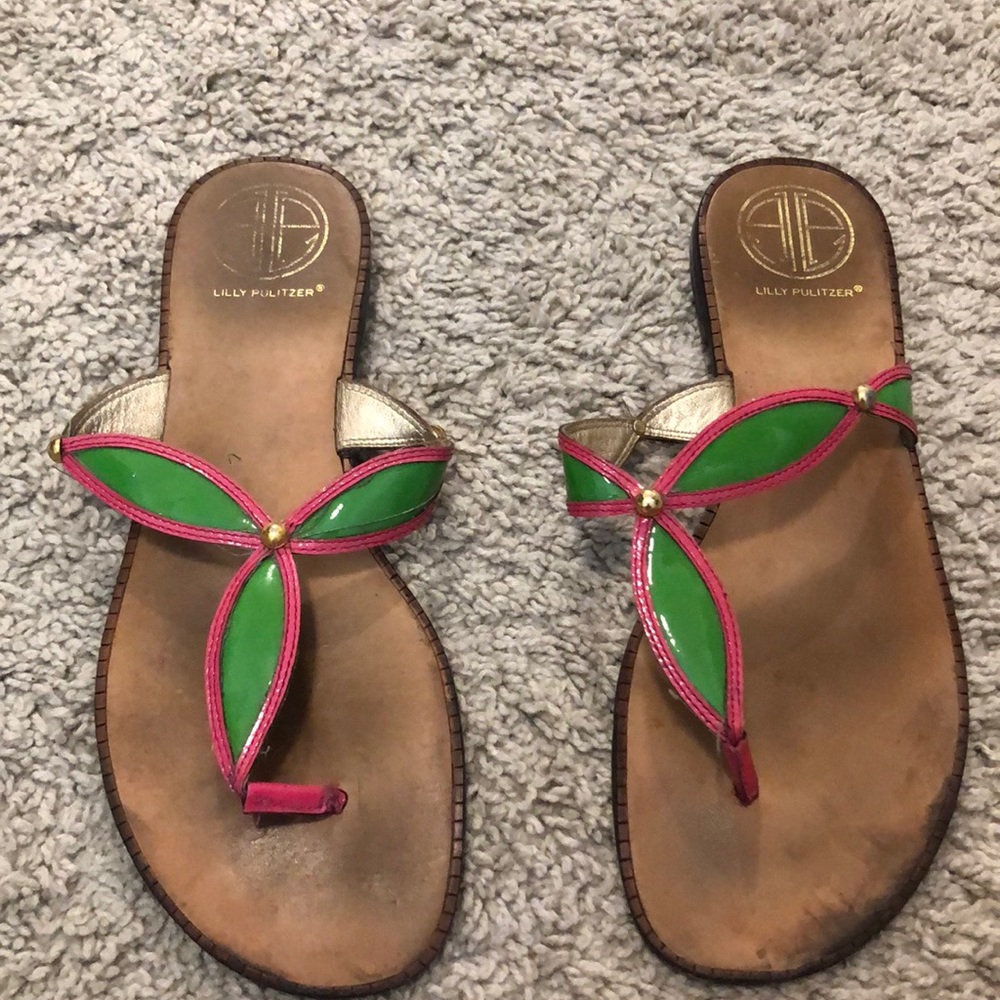 Lily Pulitzer sandals.
